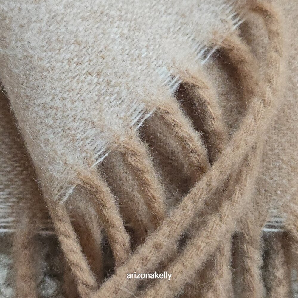 NWOT Banana Republic Italian Wool Cashmere Scarf in Camel - Picture 4 of 15